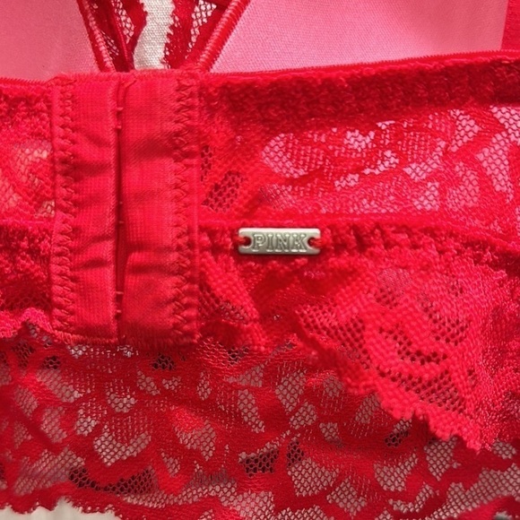 VS PINK Push-Up Red Bra - Size Medium - Picture 6 of 11